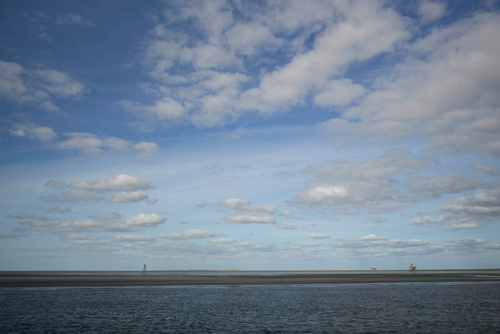 Engelsmanplaat landschapsfoto. Met horizon op 1/5 van beneden.